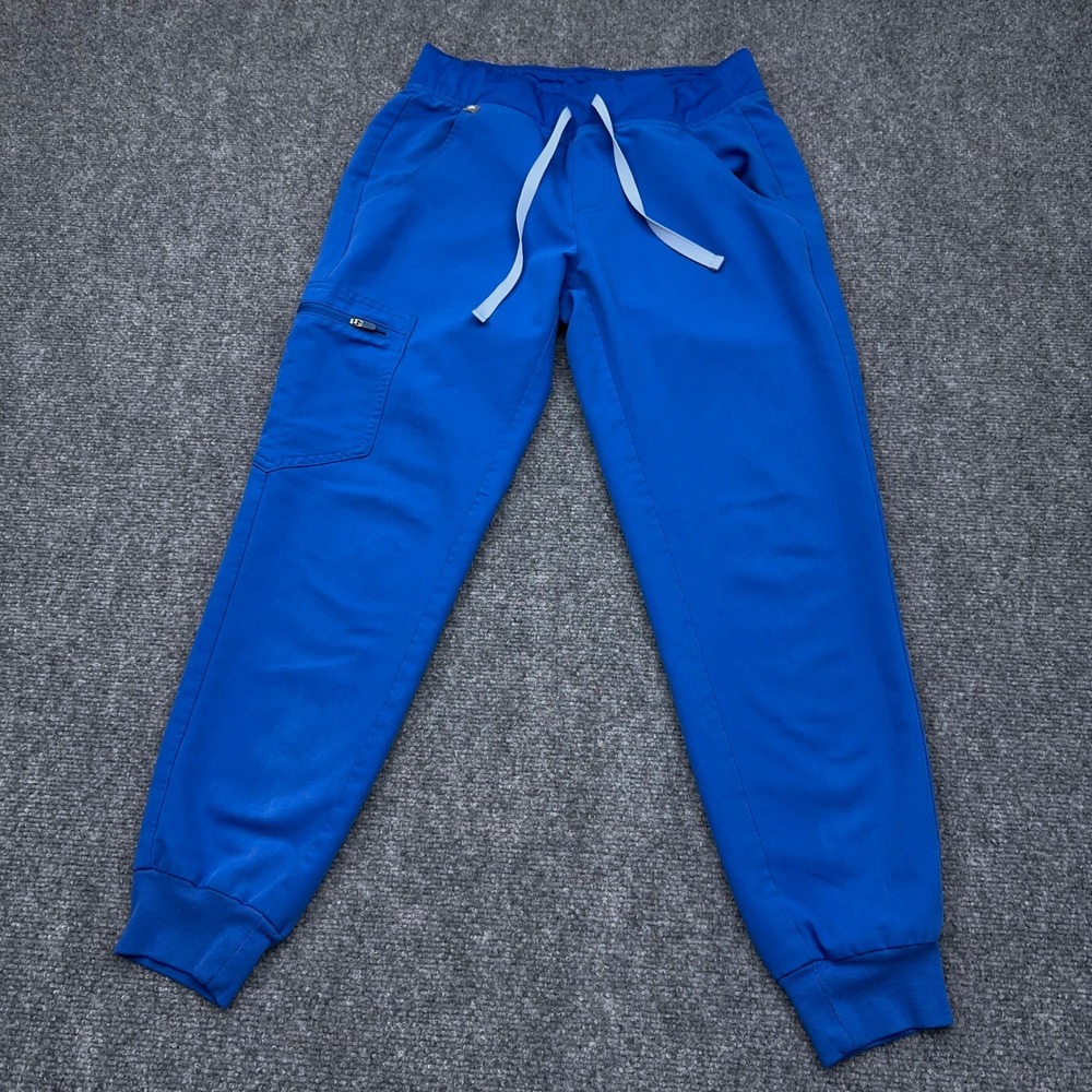 FIGS Zamora Jogger Scrub Pant Women's PXS Petite Capri Blue Stretch Medical